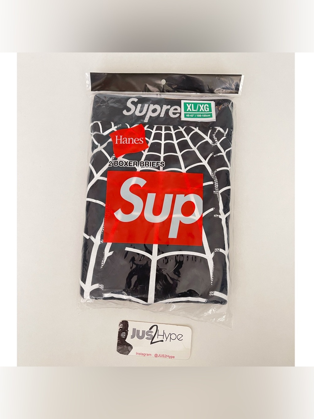 Supreme x Hanes Spider Man Boxer Briefs Black  - XL